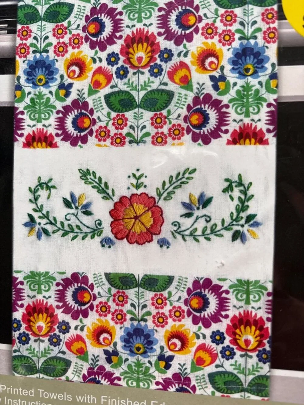 Kitten & Floral Embroidery Towel Kits 20